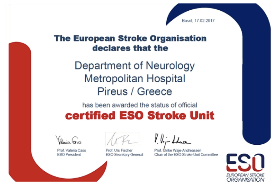 Certified ESO Stroke Unit